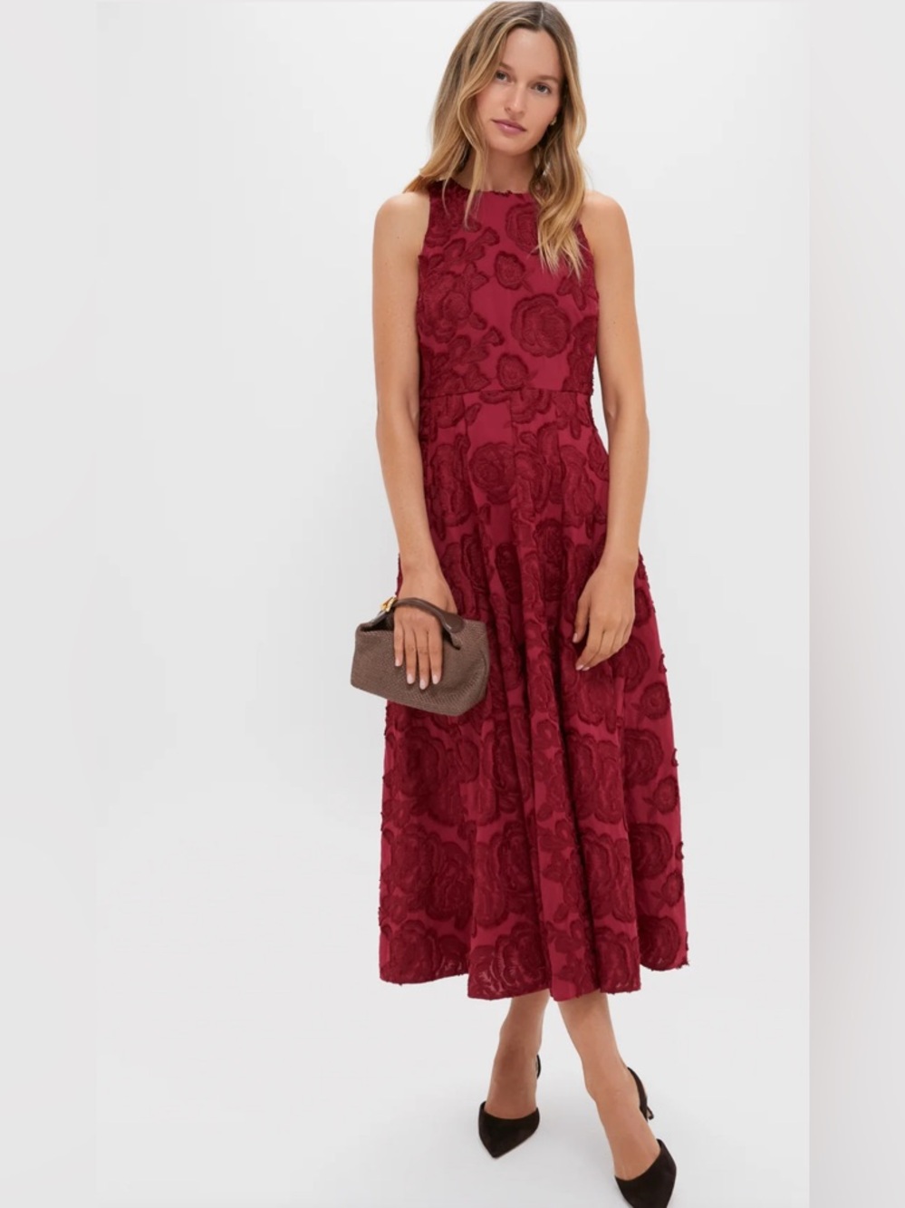 Hyacinth house Ruby Textured Floral Melina Maxi Dress Size S